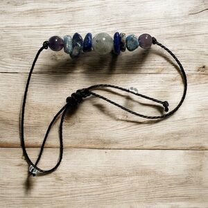 Beaded Crystal Wax Cord Energy Bracelet Anxiety and Stress